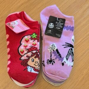 Strawberry and Halloween Themed Ankle Socks